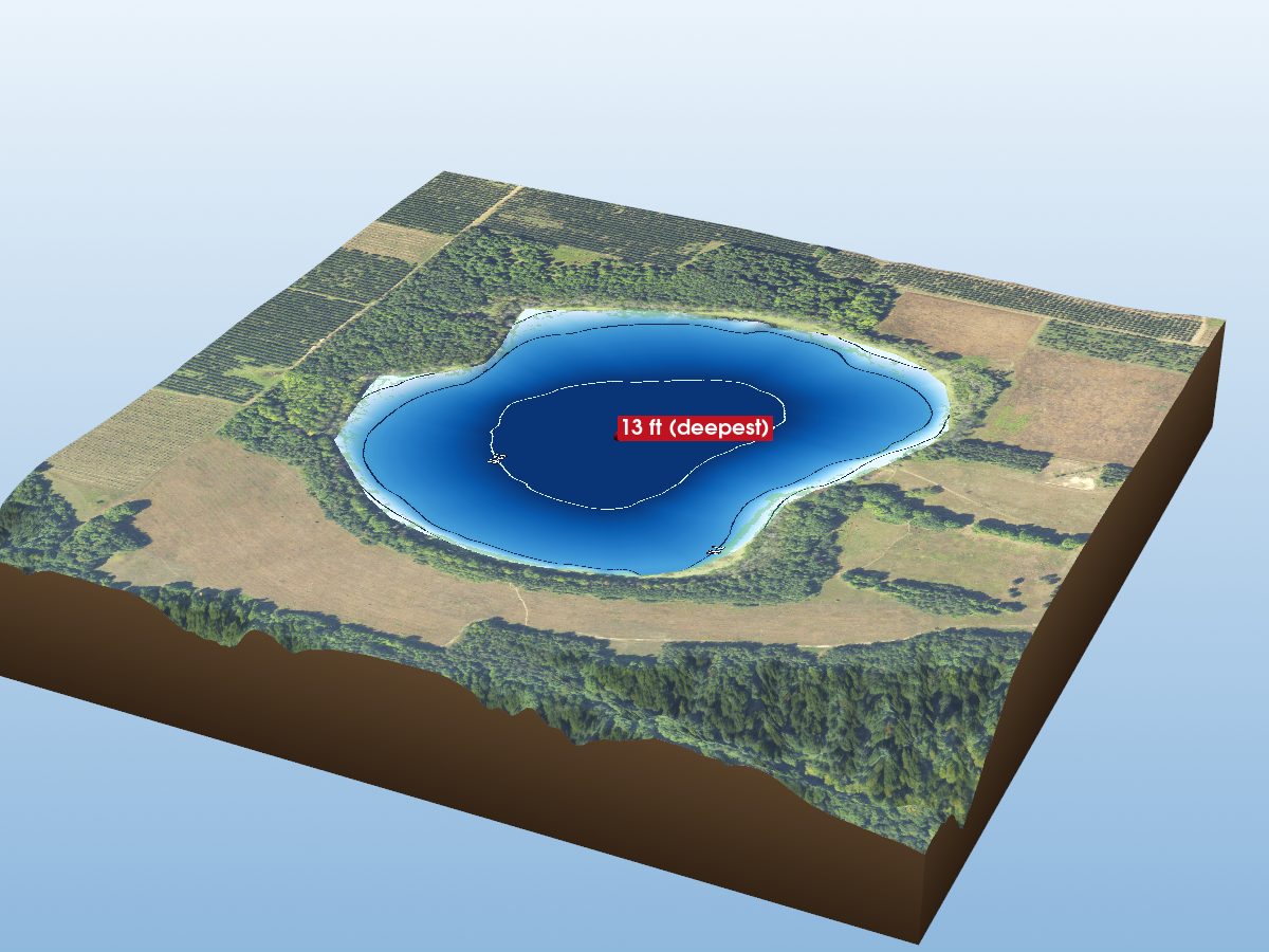 Depth map of Lake Maplehurst