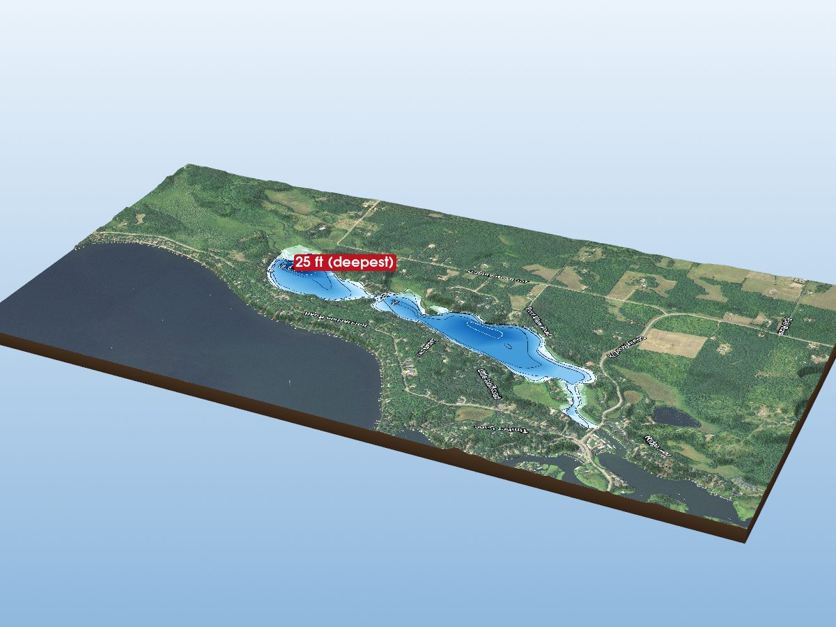 Depth map of Lake Margaret