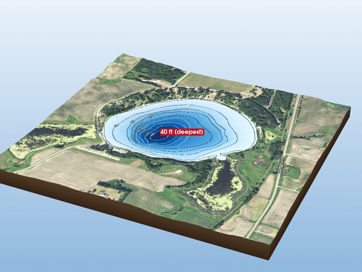 Depth map of Lake Maria