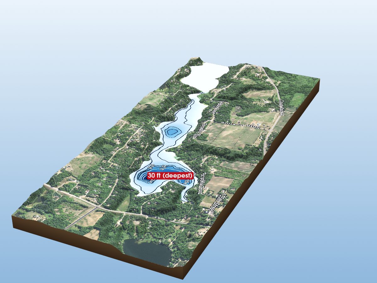 Depth map of Lake Marie