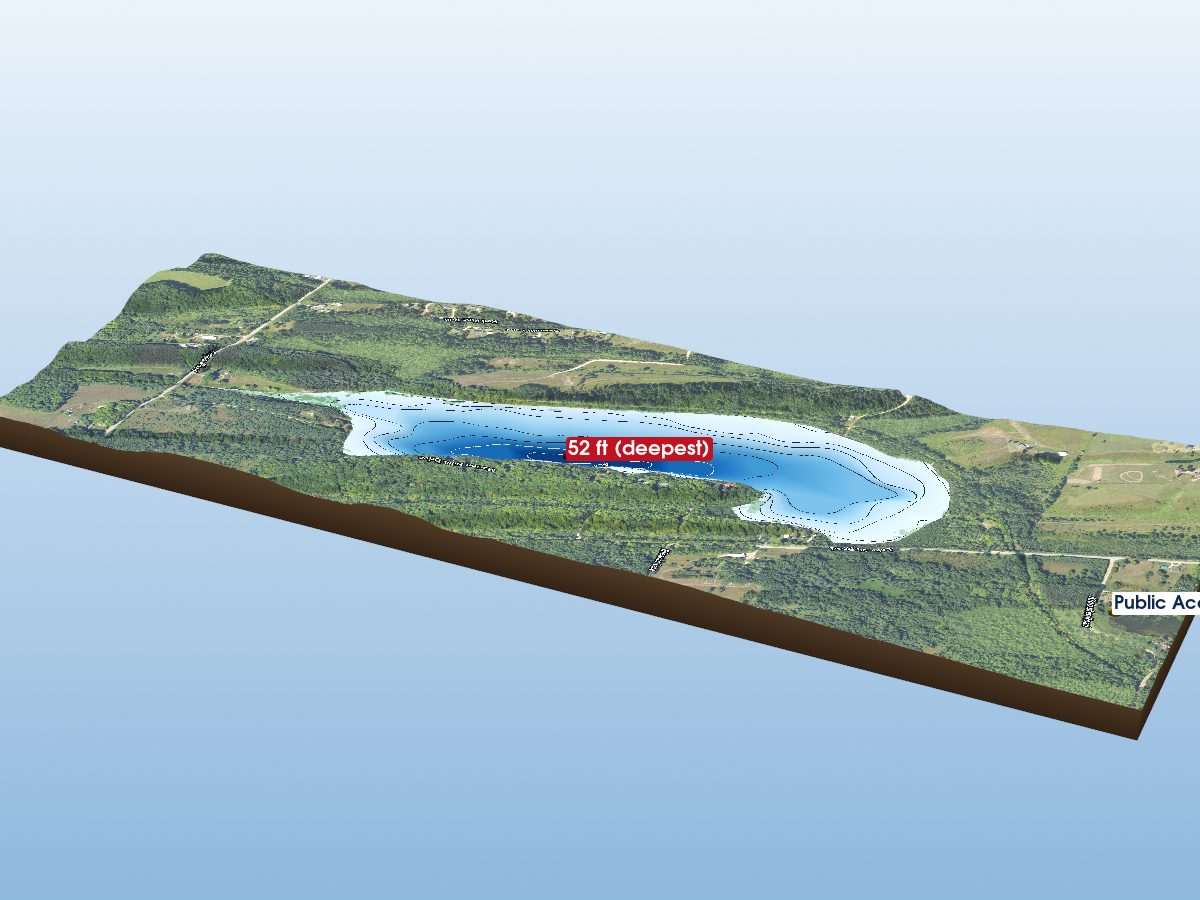 Depth map of Lake Marion