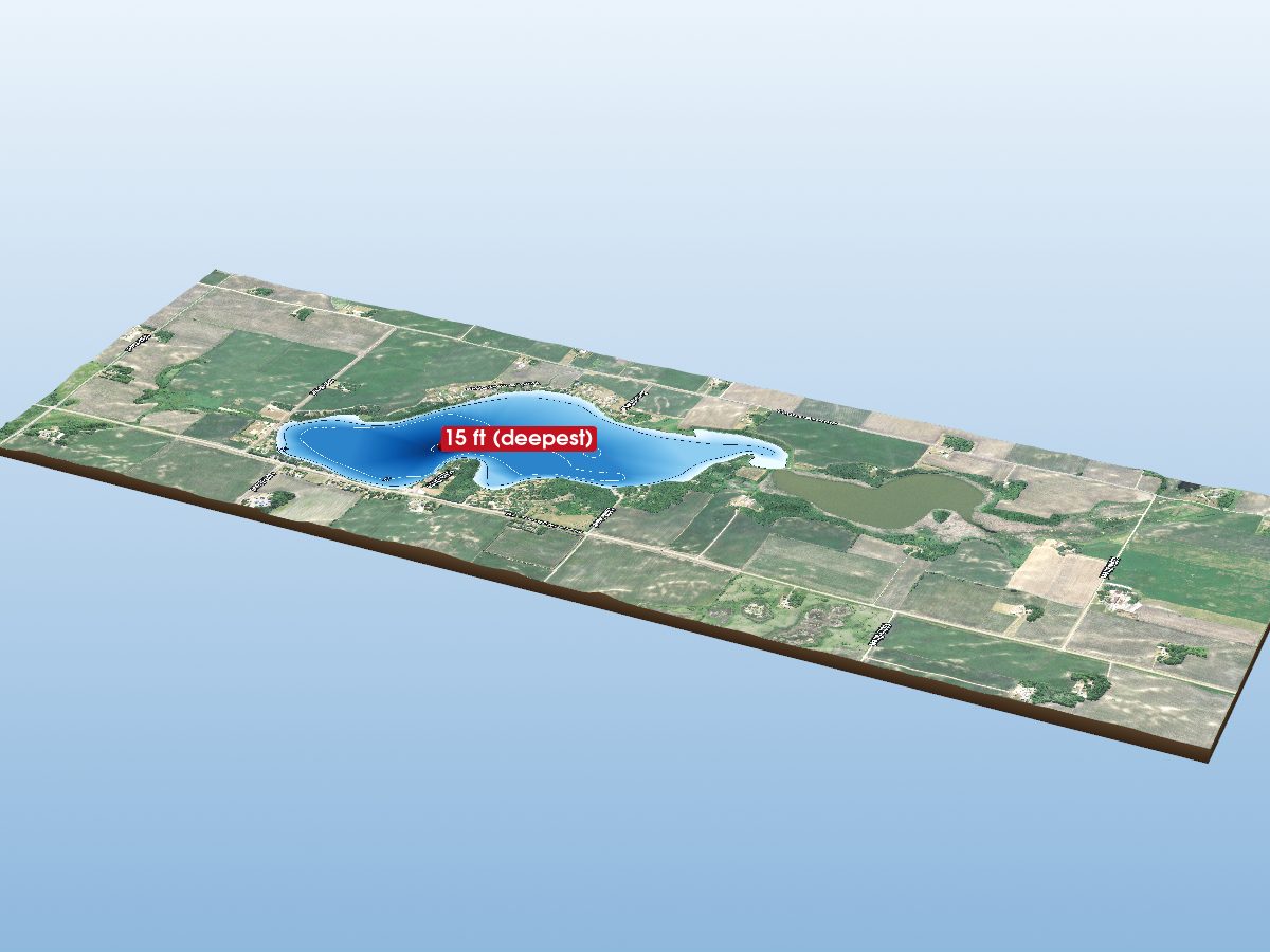 Depth map of Lake Marion