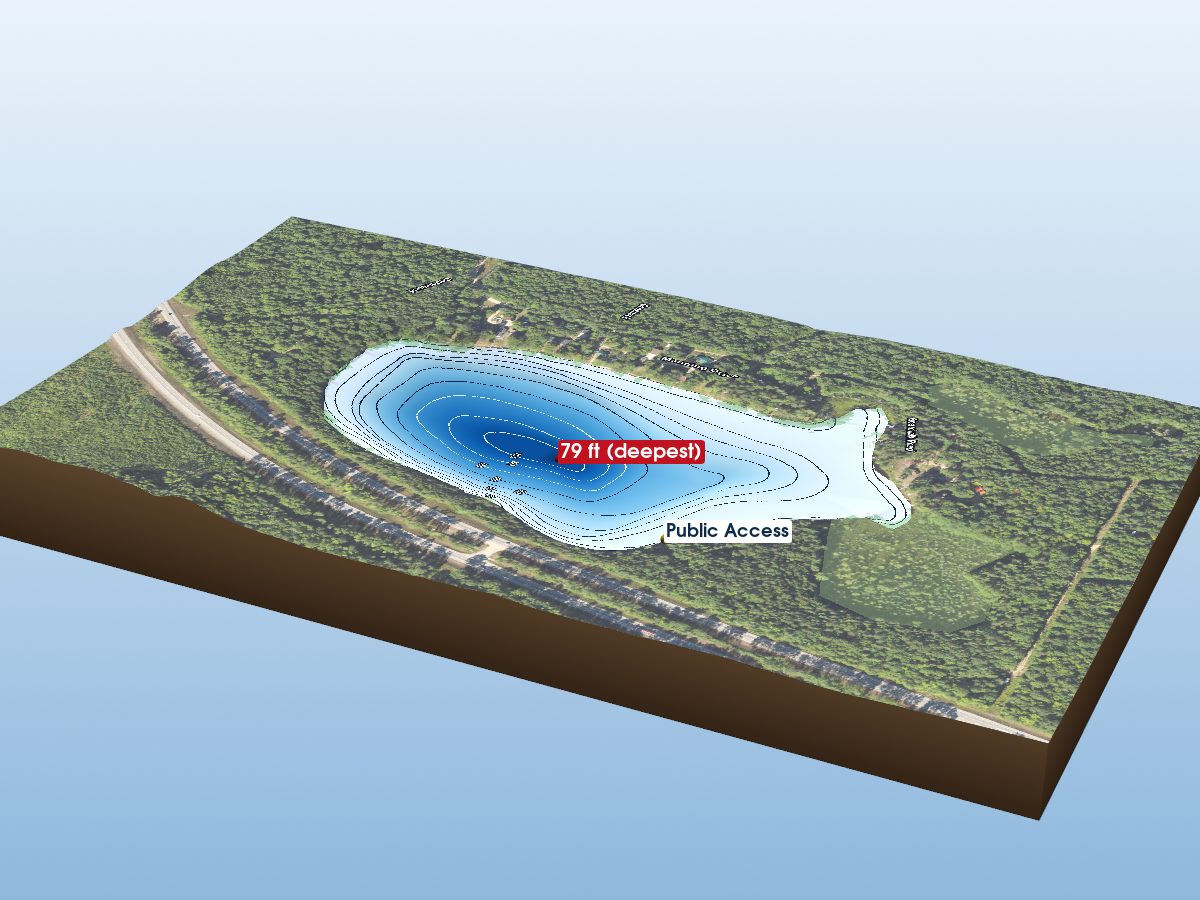 Depth map of Lake Marjory