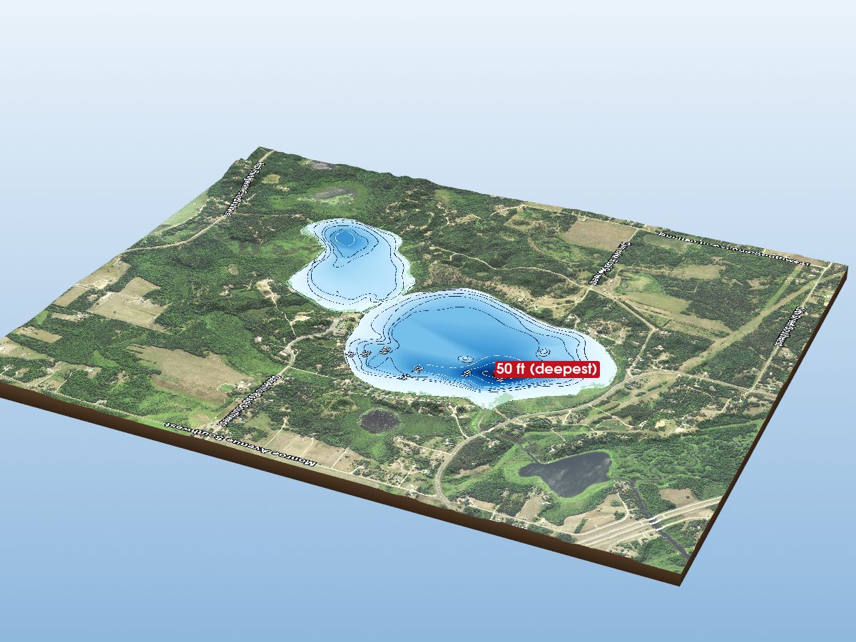 Depth map of Lake Marquette
