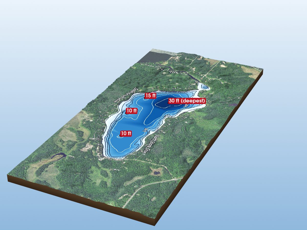 Depth map of Lake Mary