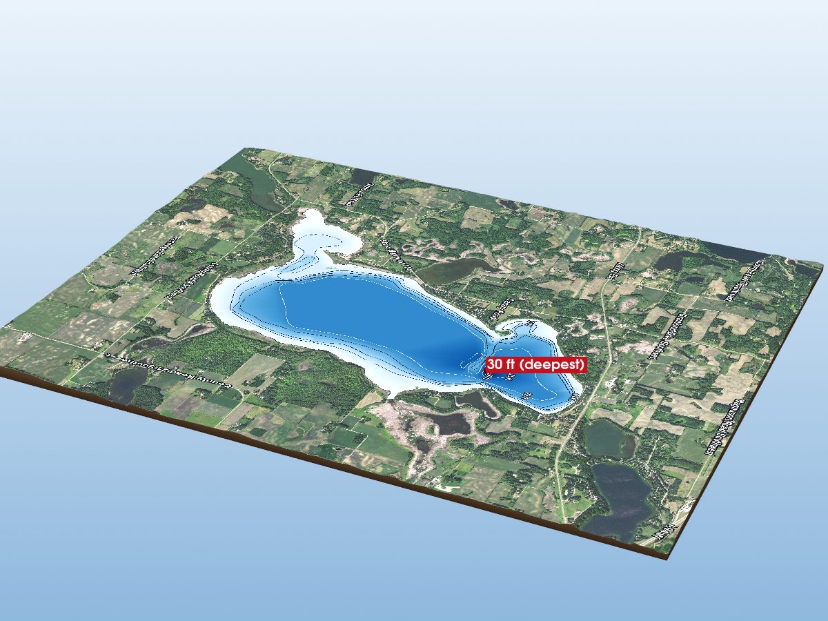 Depth map of Lake Mary