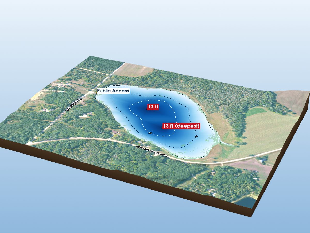 Depth map of Lake Mary