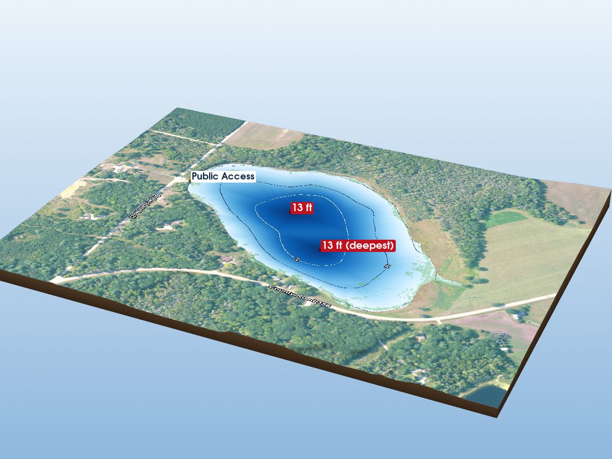 Depth map of Lake Mary