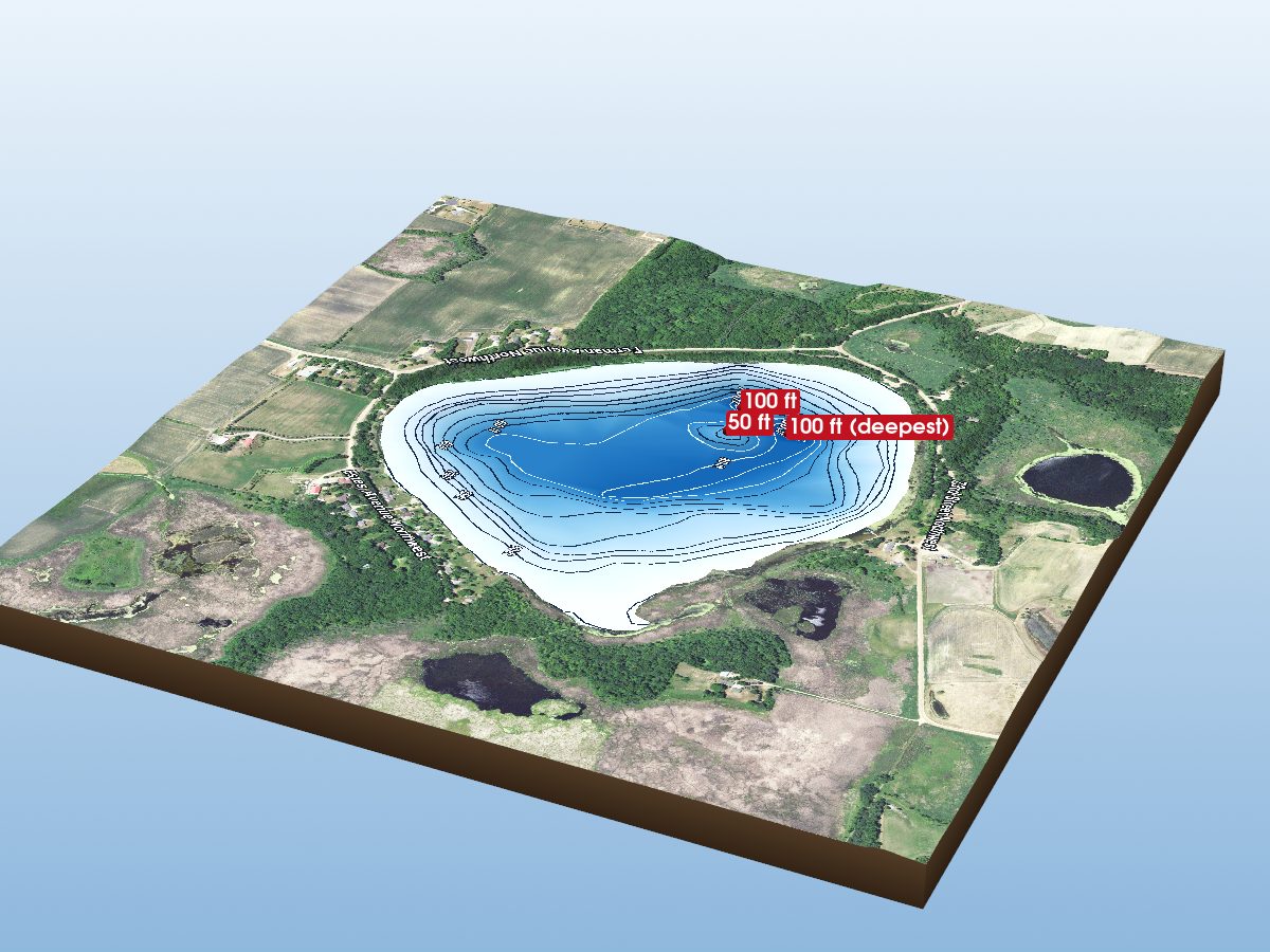 Depth map of Lake Mary