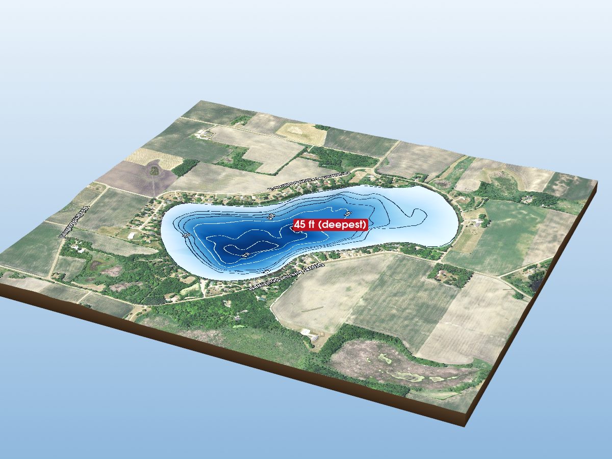 Depth map of Lake Mary