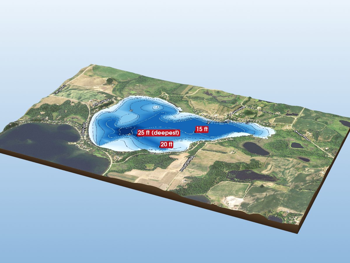 Depth map of Lake Maud