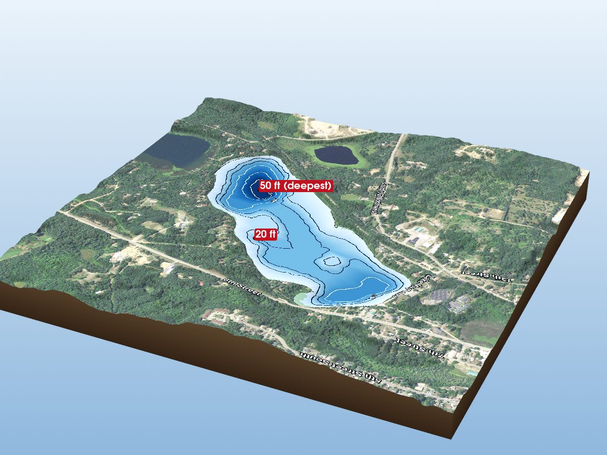 Depth map of Lake May
