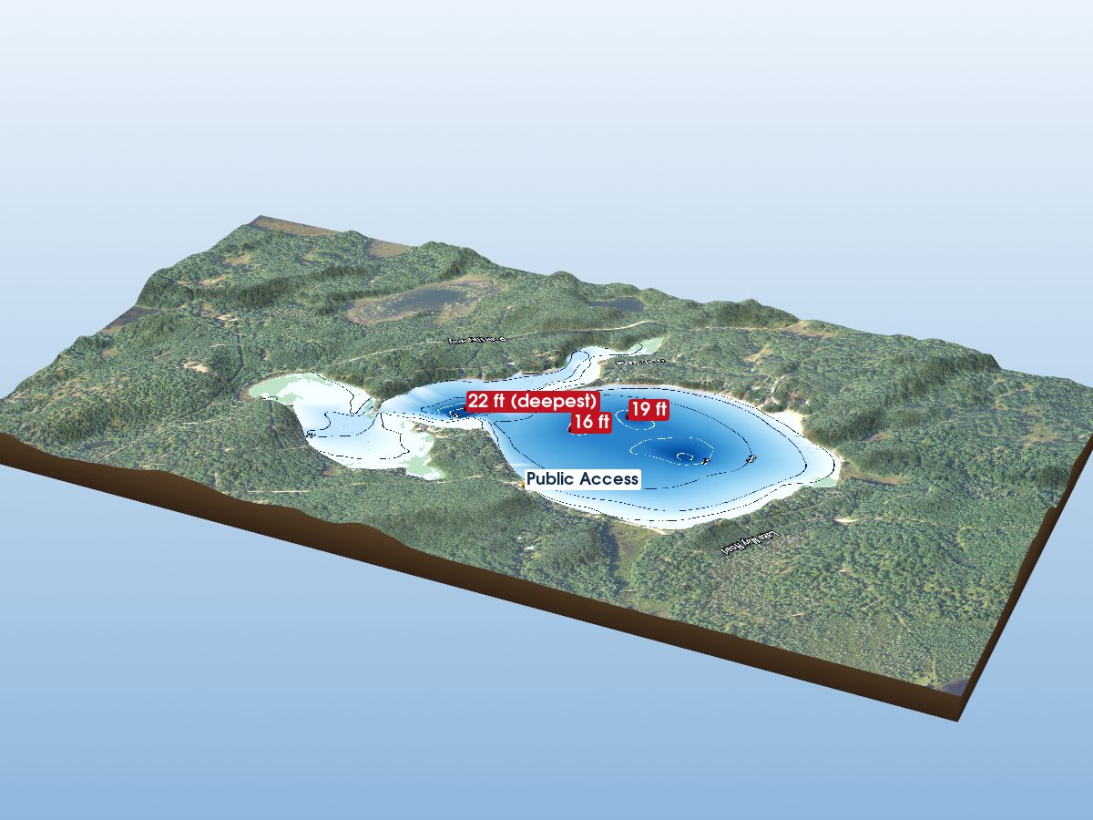 Depth map of Lake May