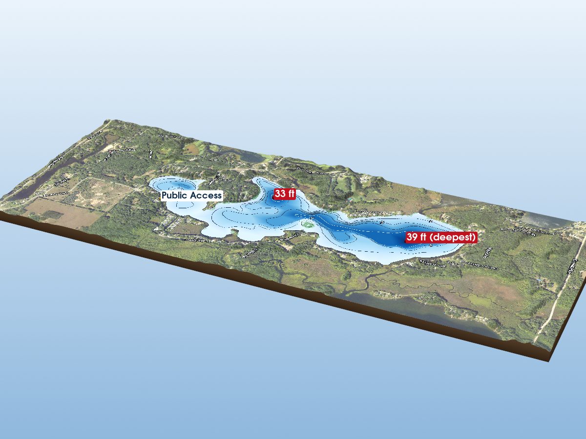 Depth map of Lake Mecosta