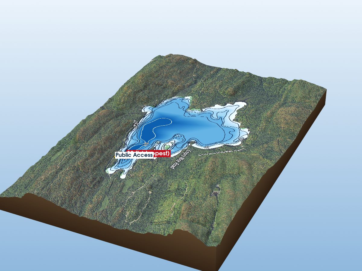 Depth map of Lake Medora