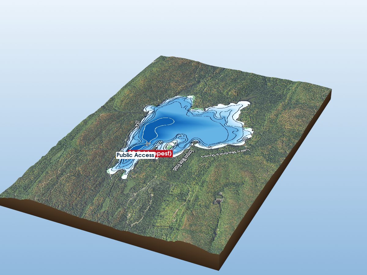 Depth map of Lake Medora