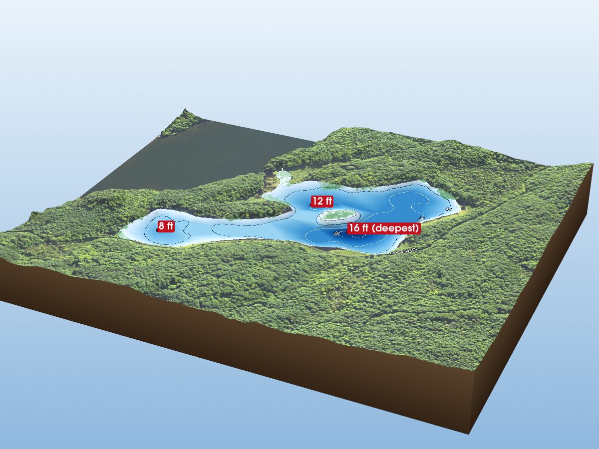 Depth map of Lake Miller