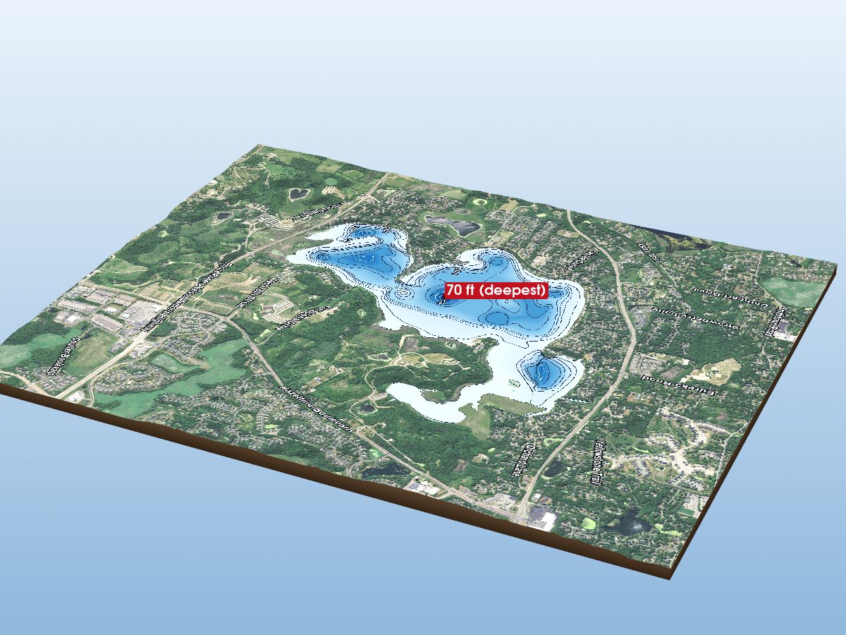 Depth map of Lake Minnewashta