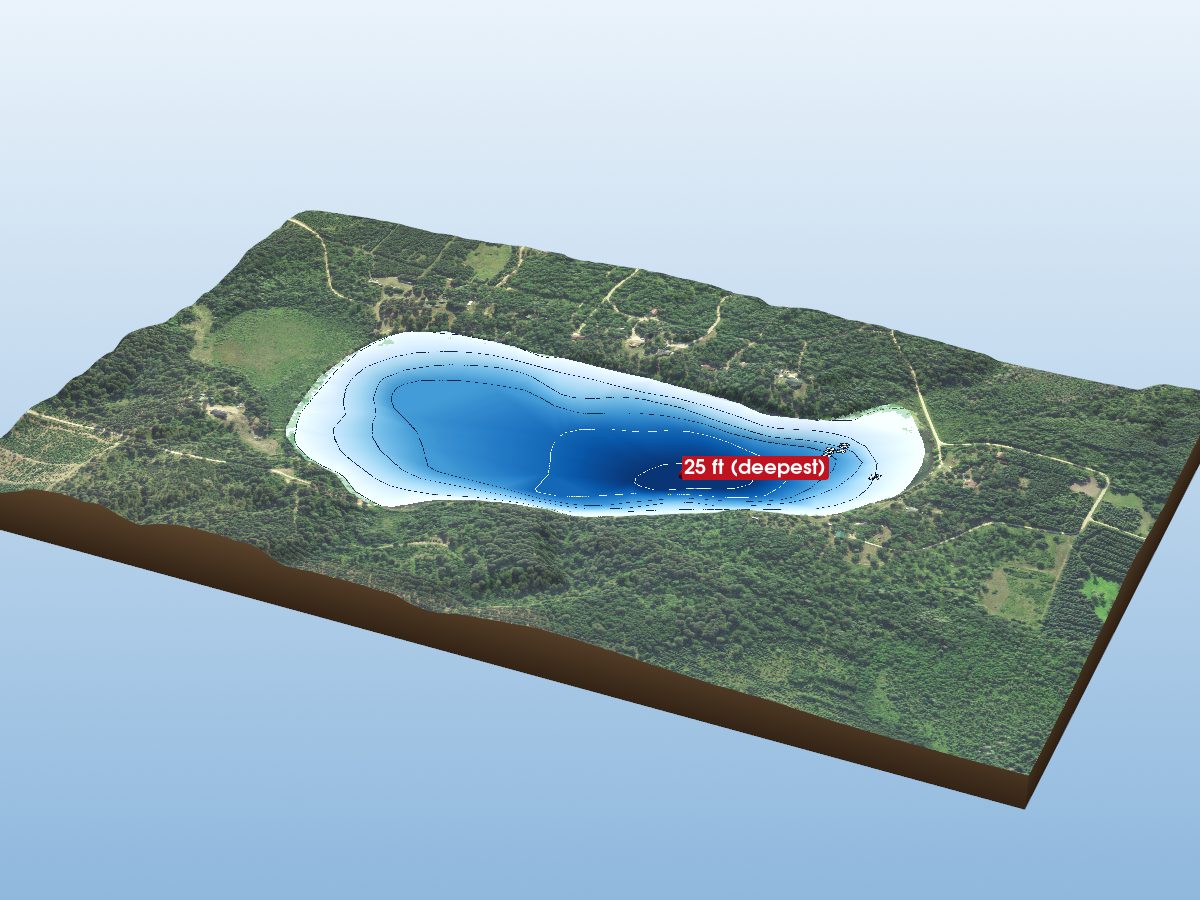 Depth map of Lake Minnie