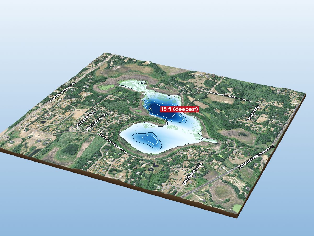 Depth map of Lake Netta