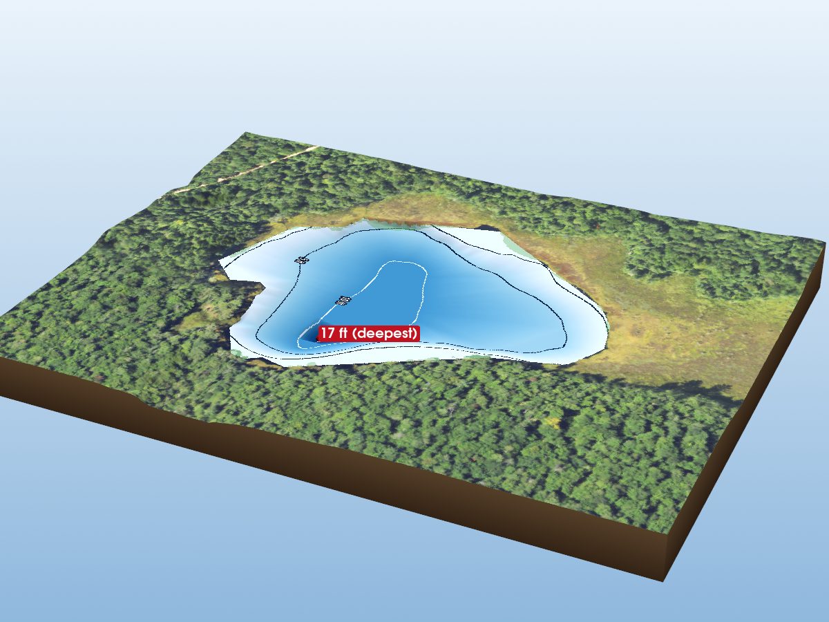 Depth map of Lake Nita