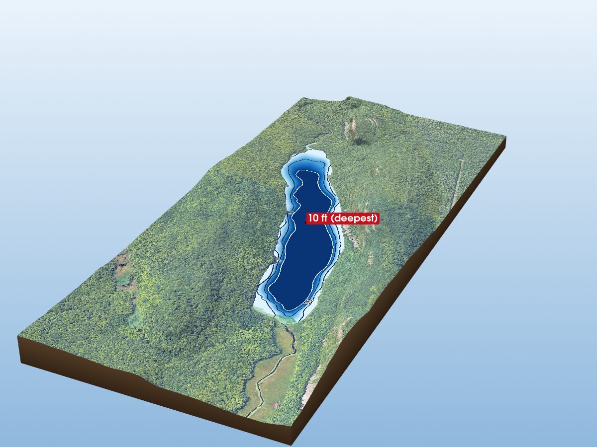 Depth map of Lake of the Clouds