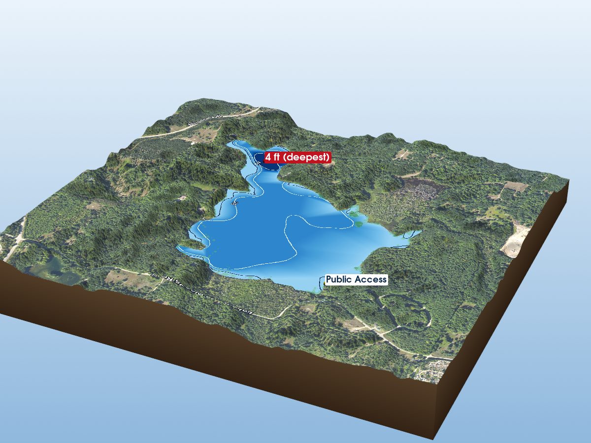 Depth map of Lake of the Woods