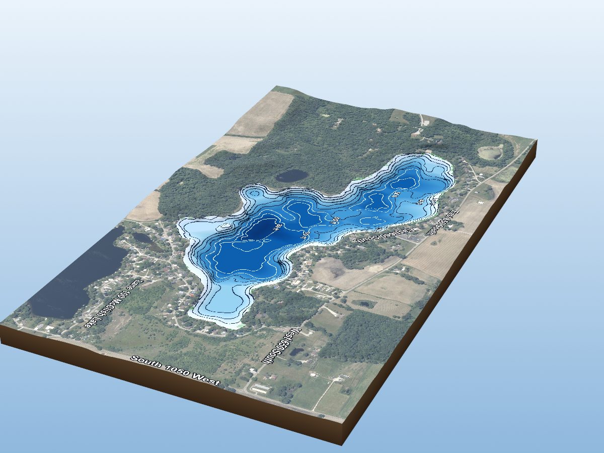 Depth map of Lake of the Woods