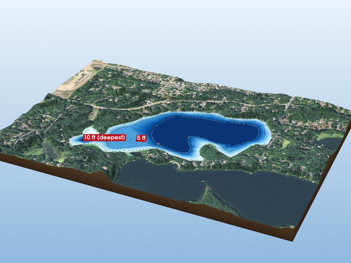 Depth map of Lake Olson
