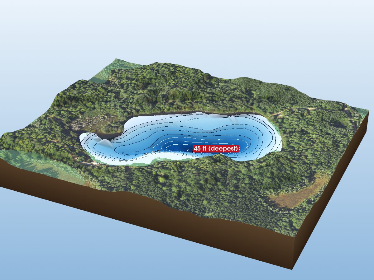 Depth map of Lake On-Three