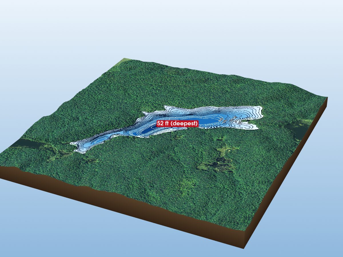 Depth map of Lake One