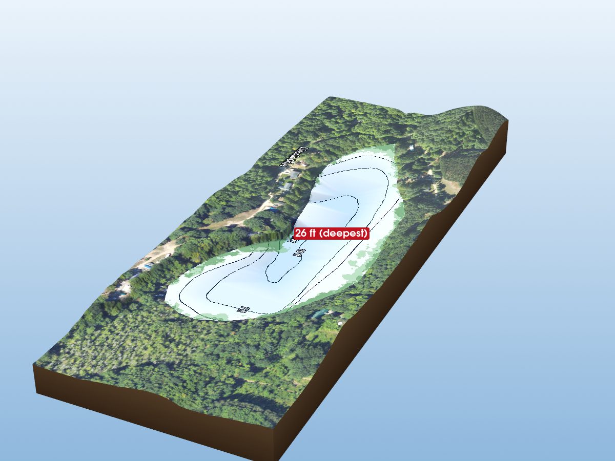 Depth map of Lake Placid
