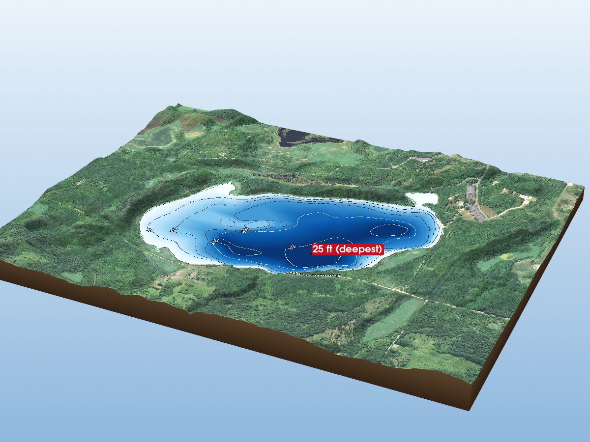 Depth map of Lake Rebecca