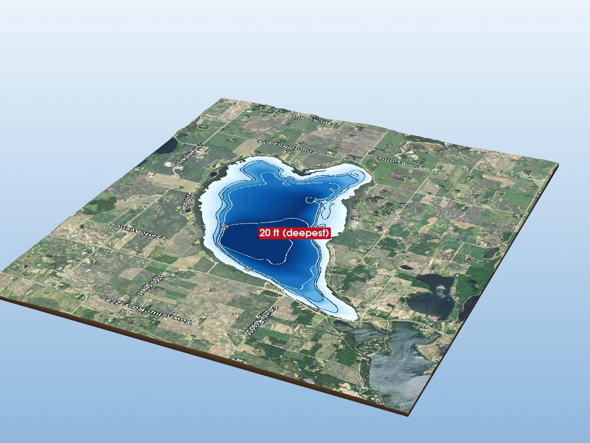 3D depth map of Lake Reno