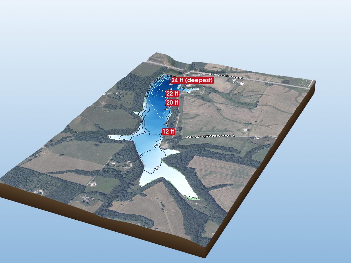 Depth map of Lake Salinda