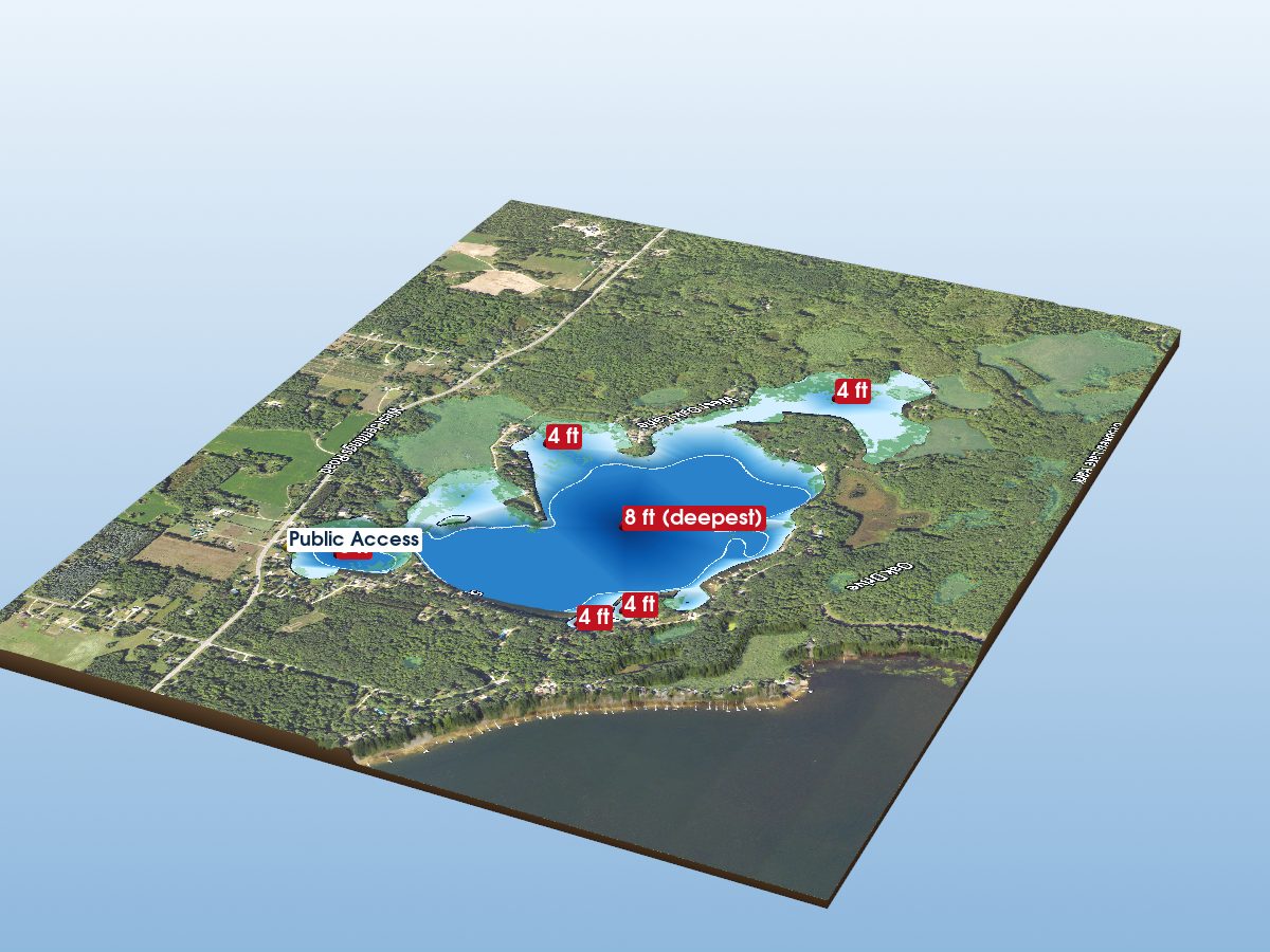 Depth map of Lake Sapphire