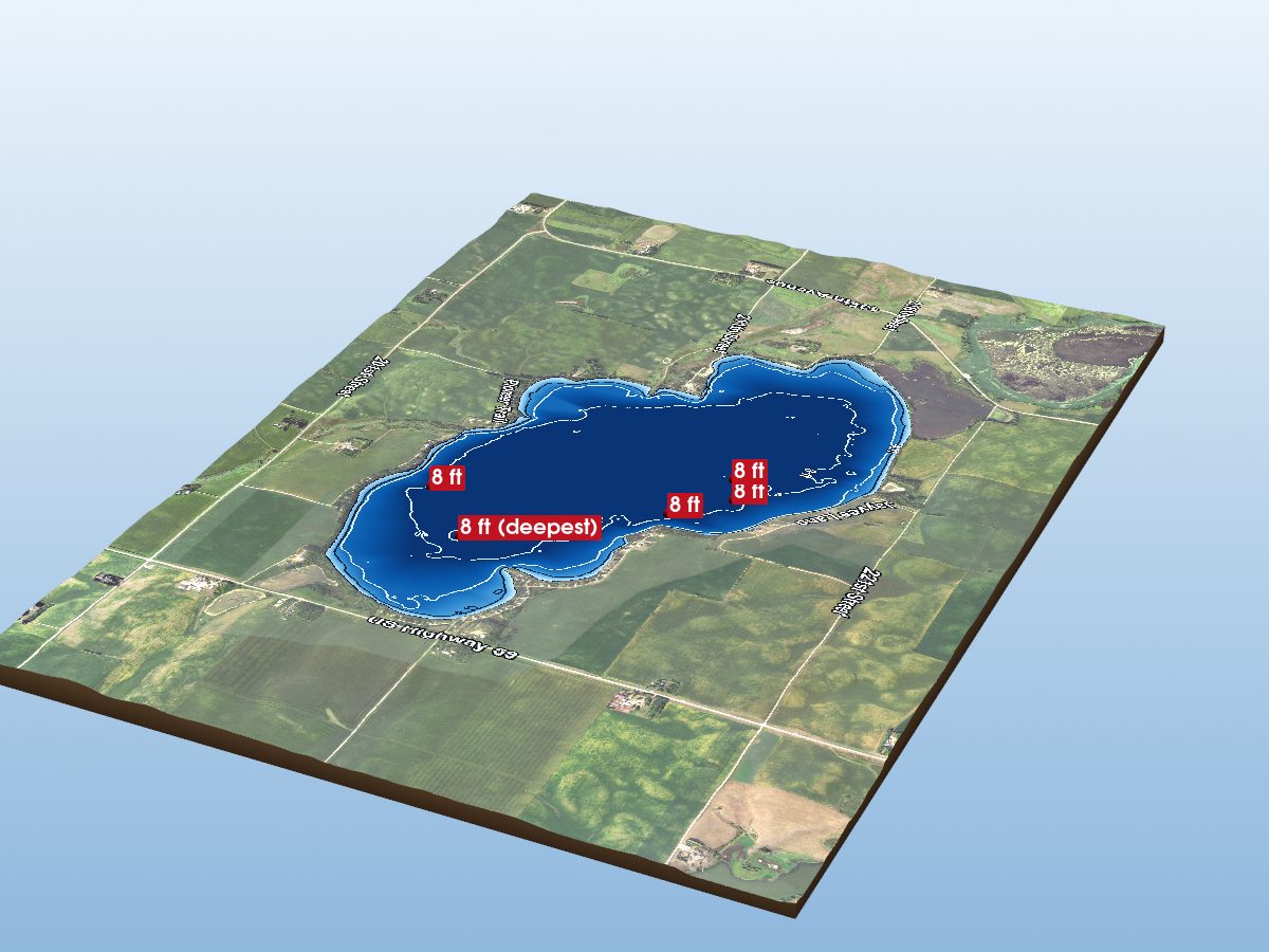 3D depth map of Lake Sarah