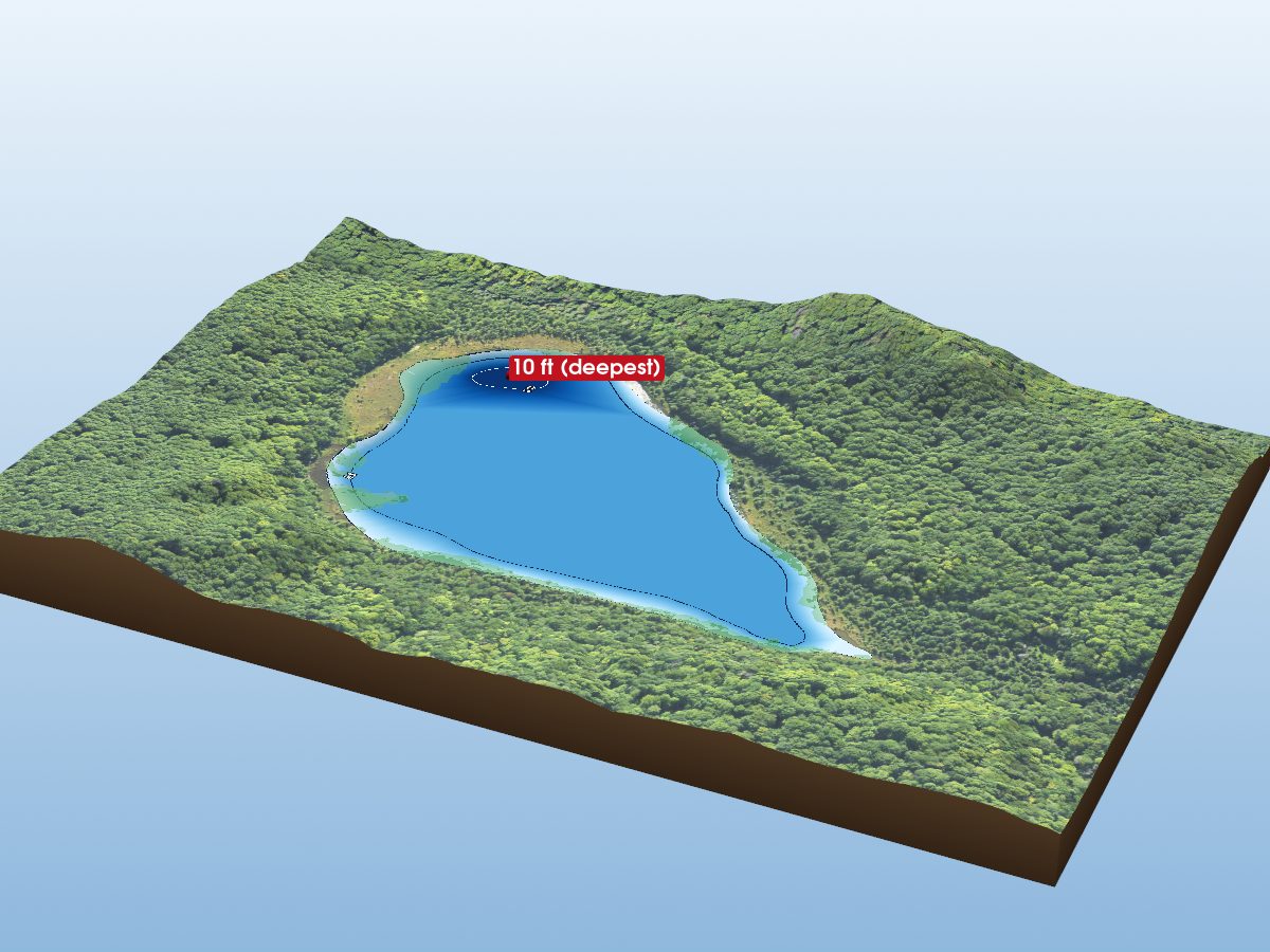 Depth map of Lake Seventeen