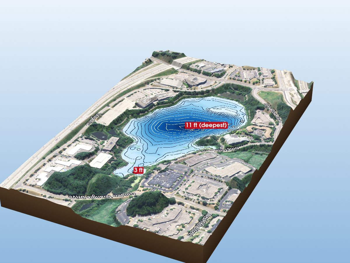 Depth map of Lake Smetana