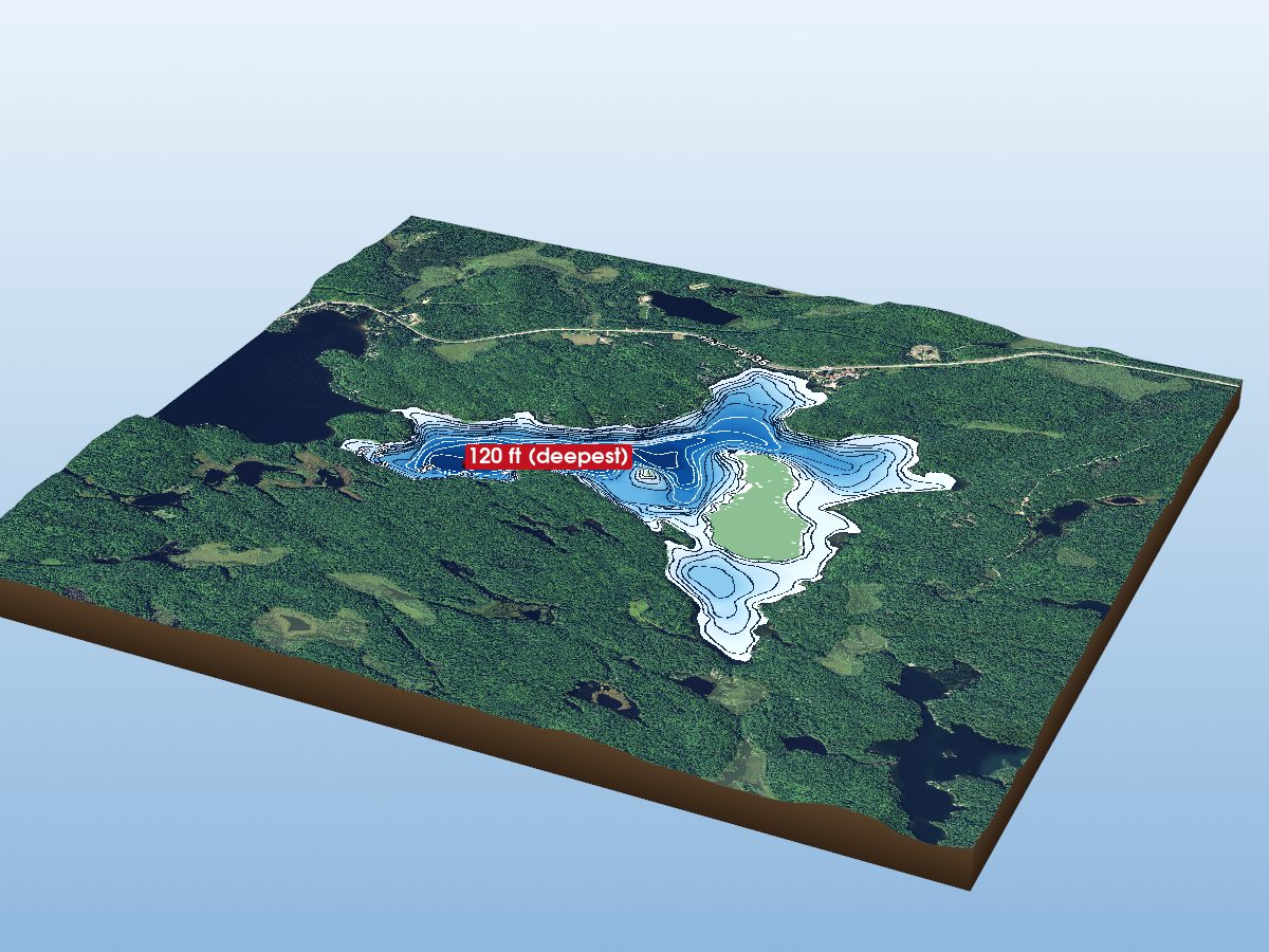 Depth map of Lake St. Nora