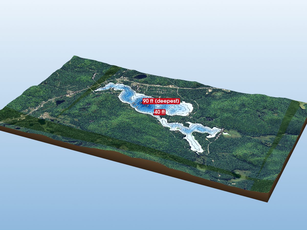 Depth map of Lake St. Peter