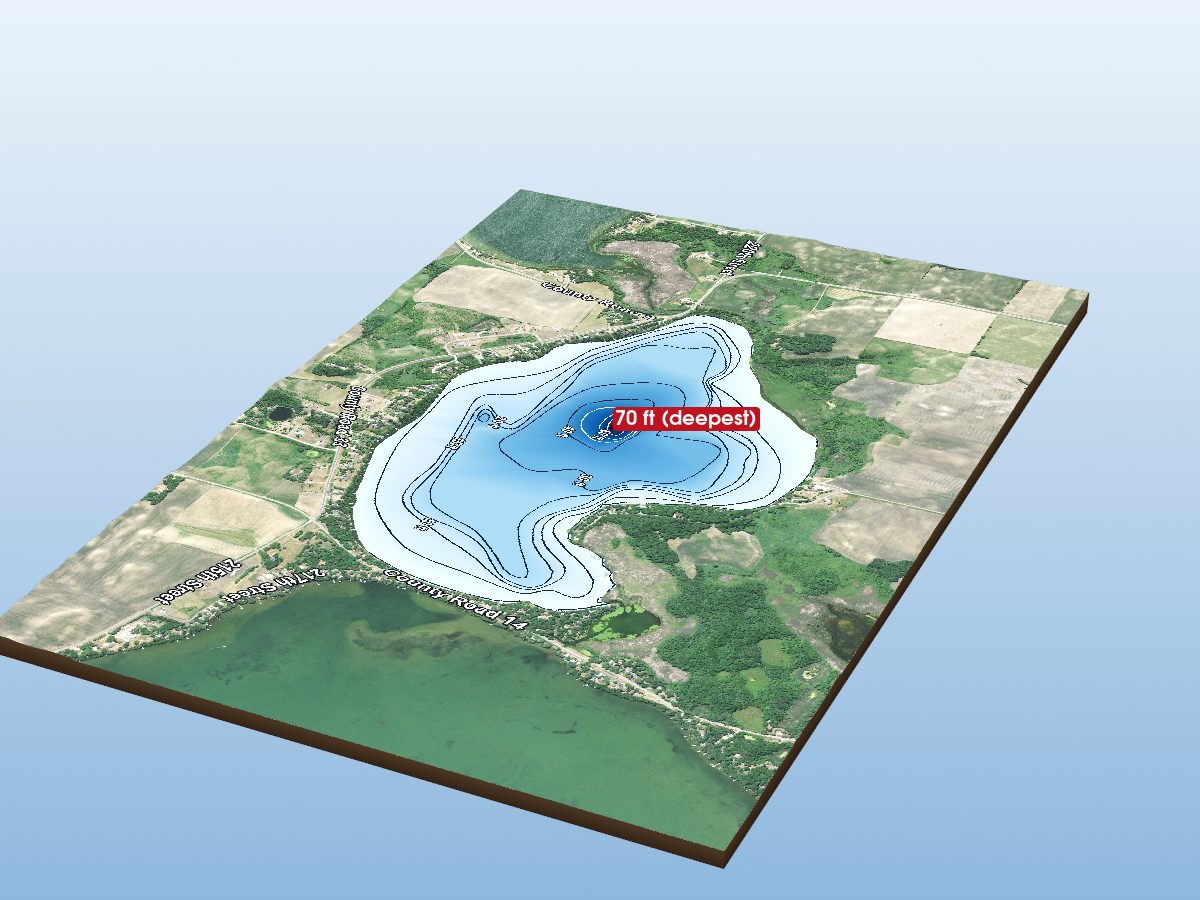 Depth map of Lake Stella