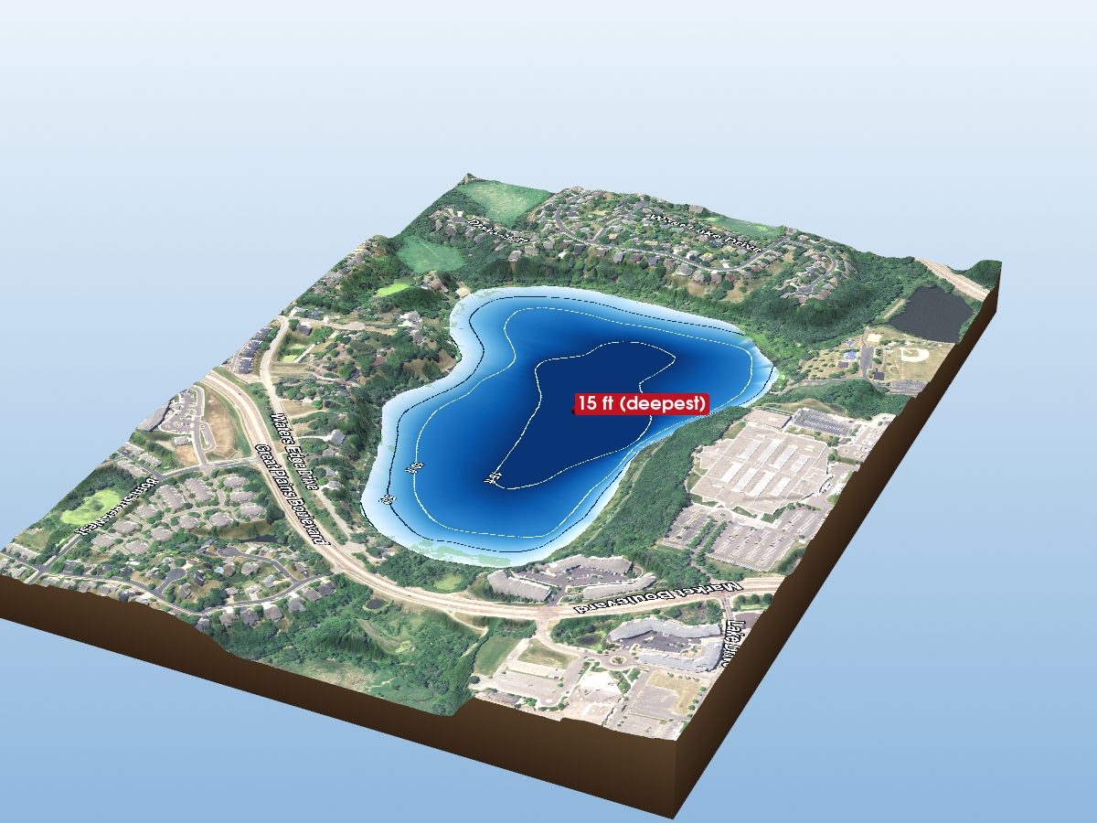 Depth map of Lake Susan