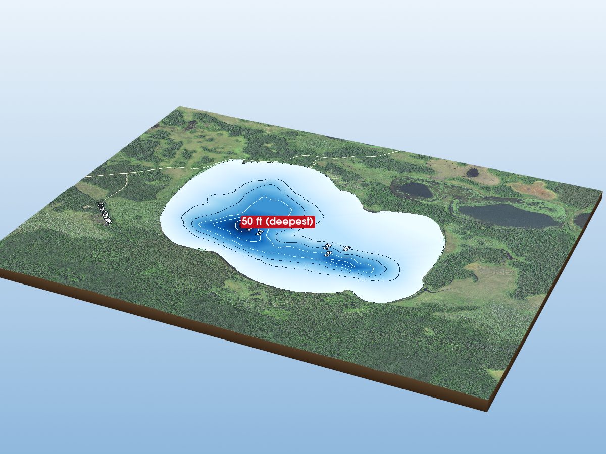 Depth map of Lake Thirteen