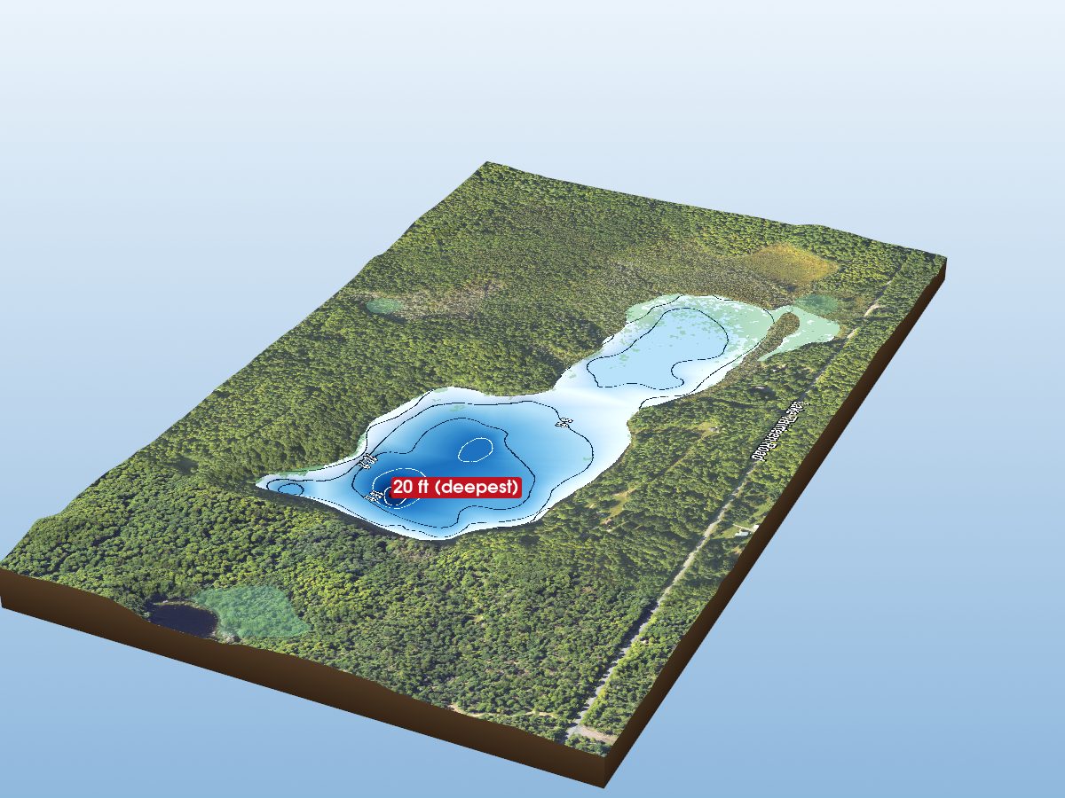 Depth map of Lake Thirteen