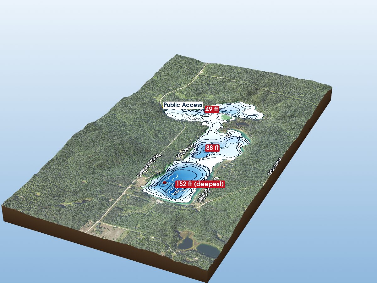 Depth map of Lake Thumb