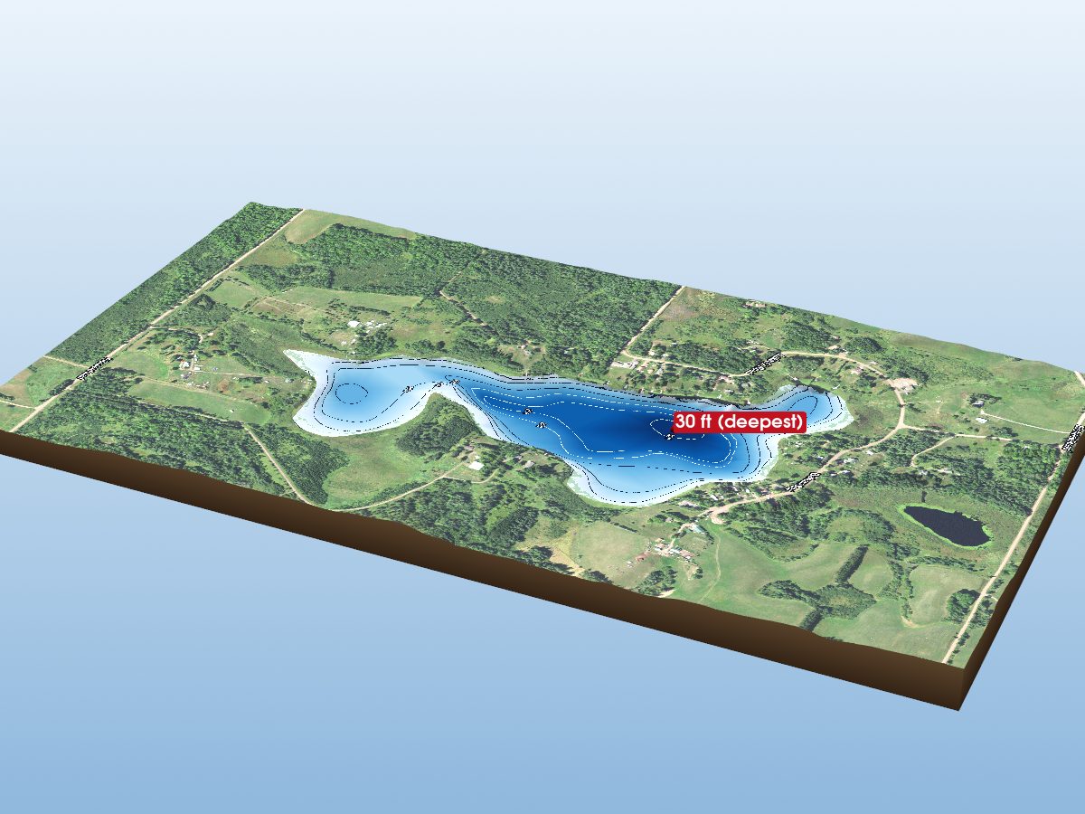 Depth map of Lake Twelve
