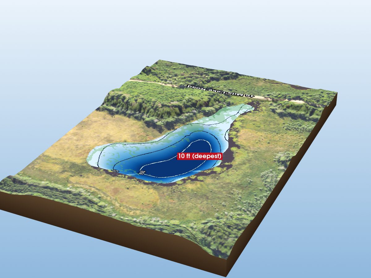 Depth map of Lake Twenty Five