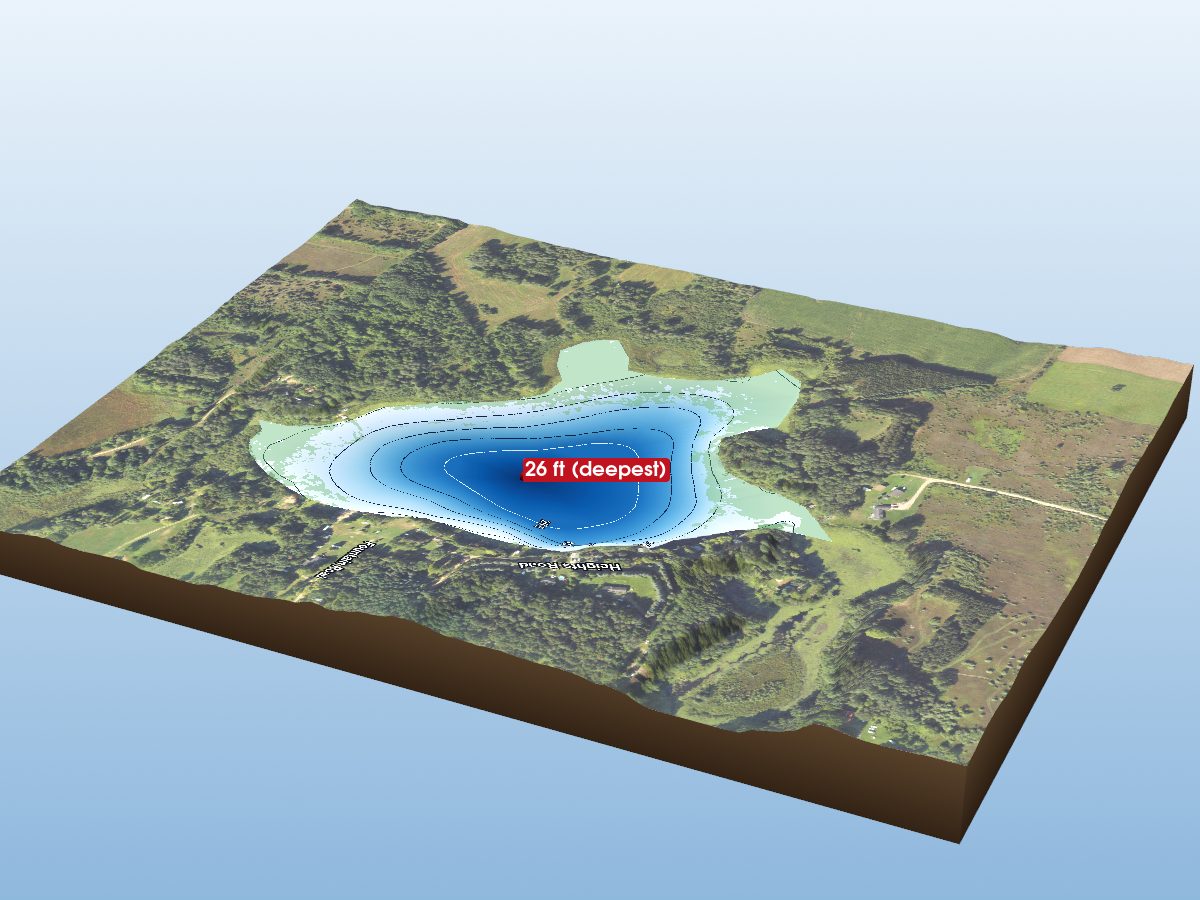 Depth map of Lake Twentyeight