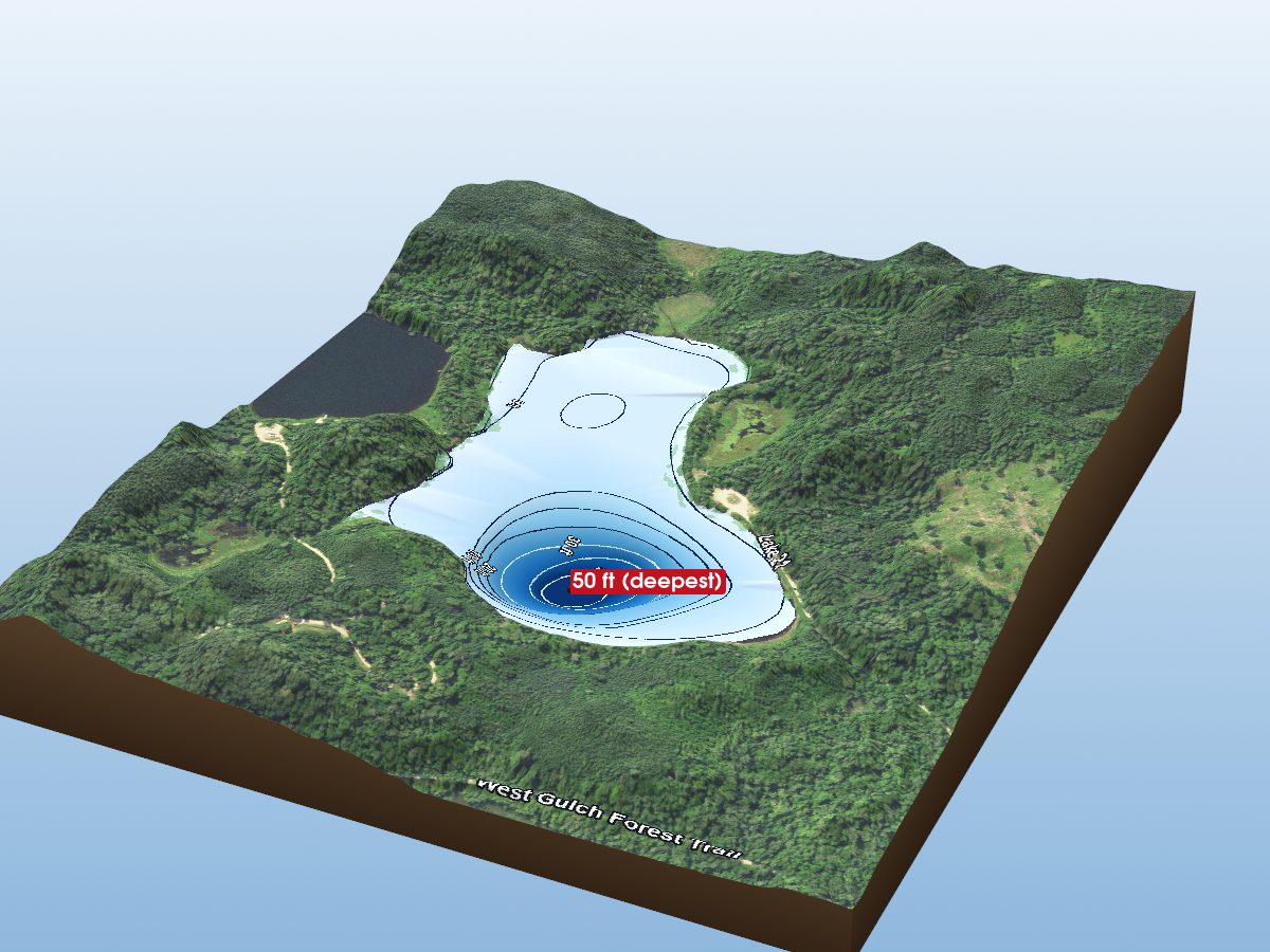 Depth map of Lake Twentyone